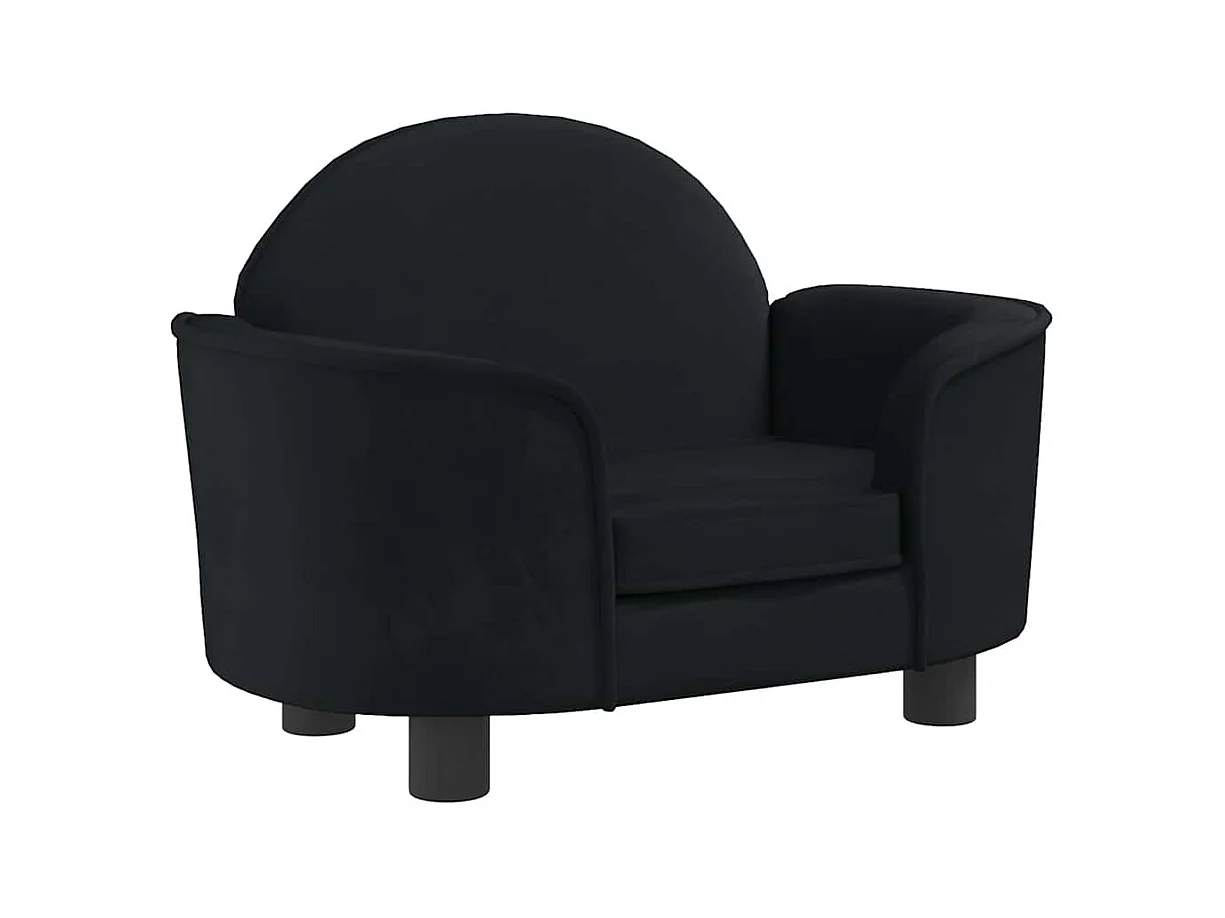 Lit pour chien noir 66x40x45 cm velours