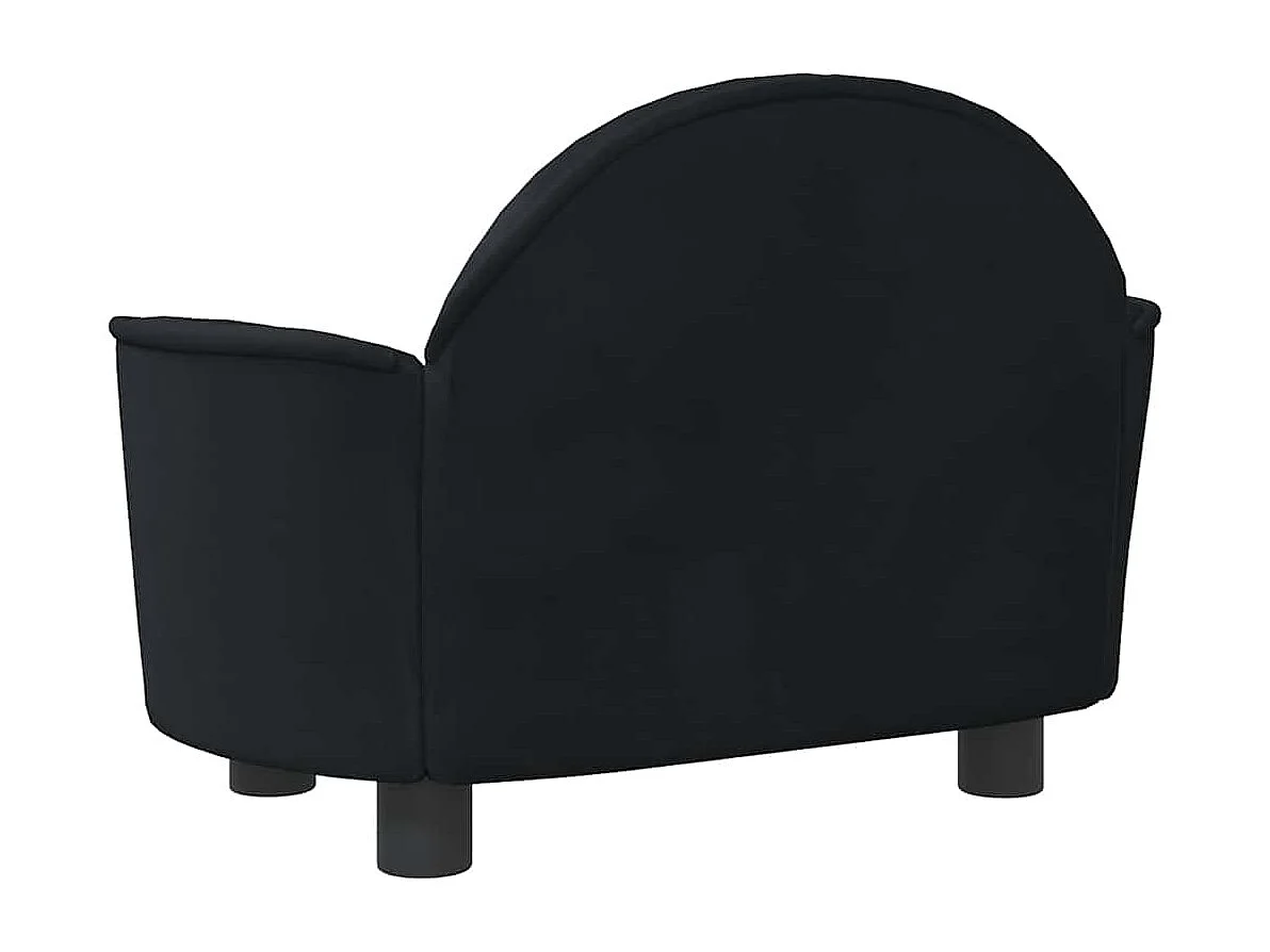 Lit pour chien noir 66x40x45 cm velours