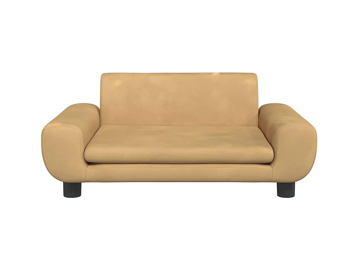 Cuccia per cani marrone 70x45x33 cm in velluto