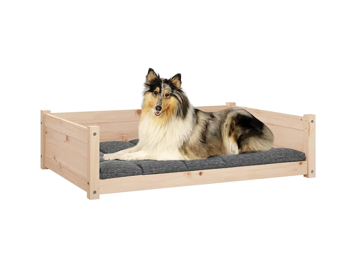 Hondenbed 95,5x65,5x28 cm Massief grenenhout