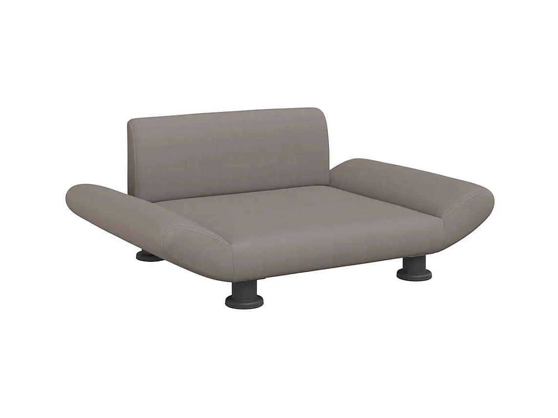 Lit pour chien taupe 70x45x28 cm tissu