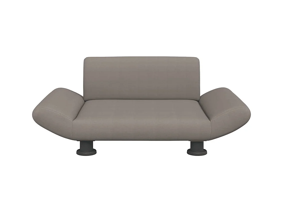 Lit pour chien taupe 70x45x28 cm tissu