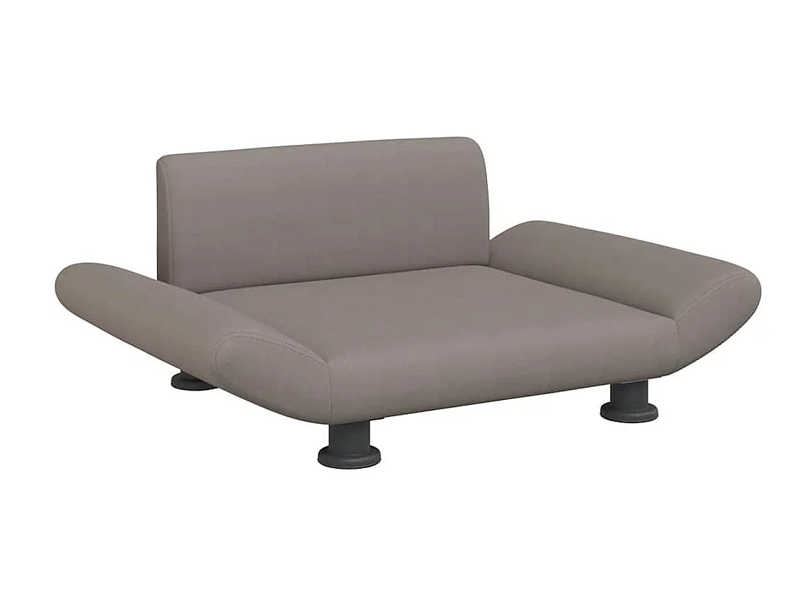 Lit pour chien taupe 70x45x28 cm tissu