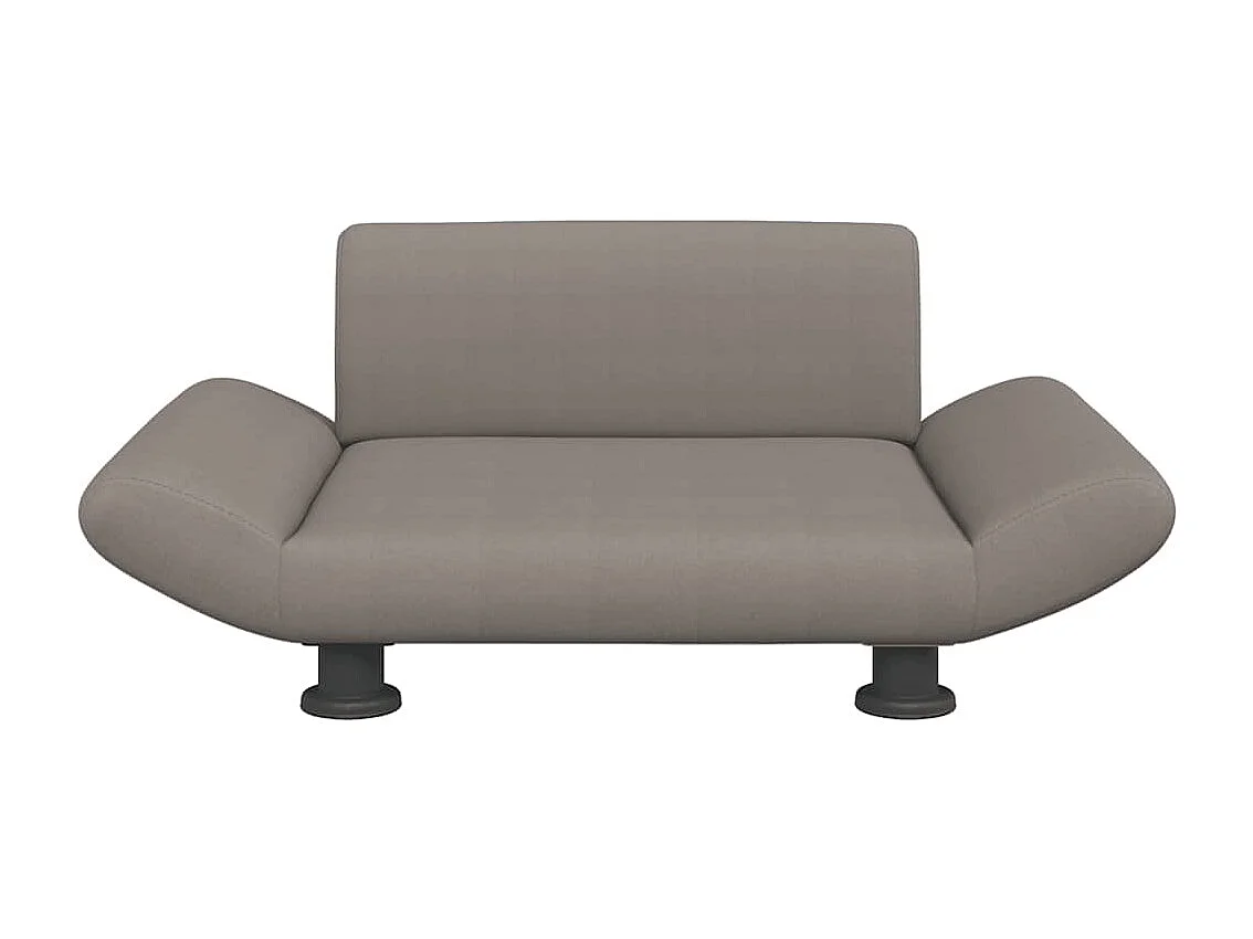 Lit pour chien taupe 70x45x28 cm tissu