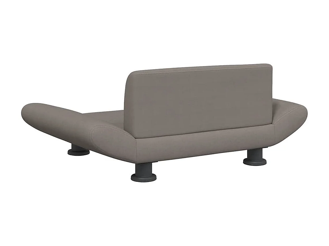 Lit pour chien taupe 70x45x28 cm tissu