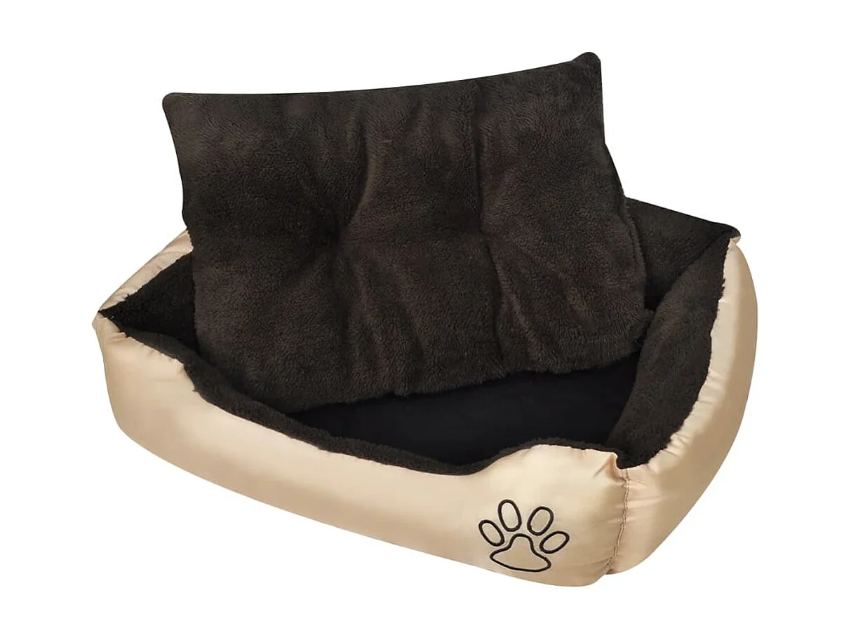 Cama cálida para perros con cojín acolchado L