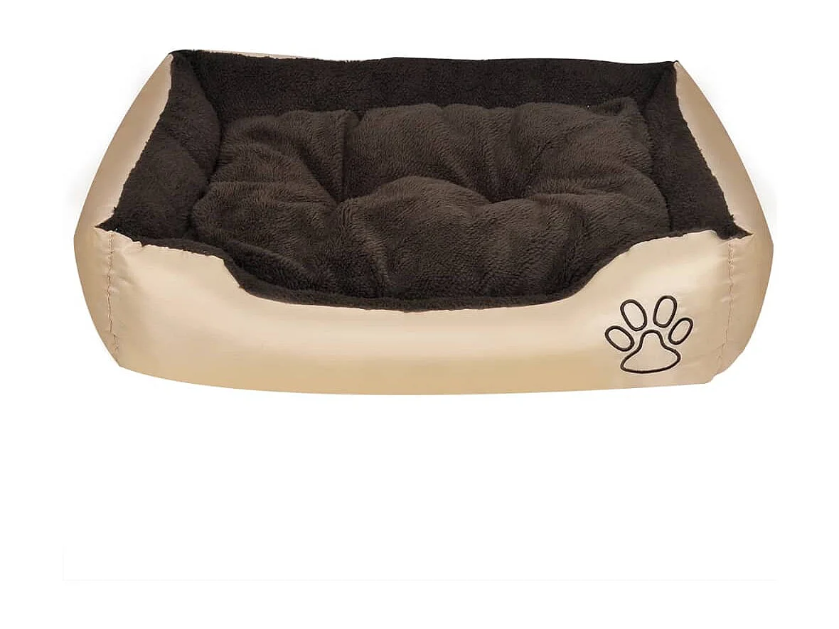 Cama cálida para perros con cojín acolchado L