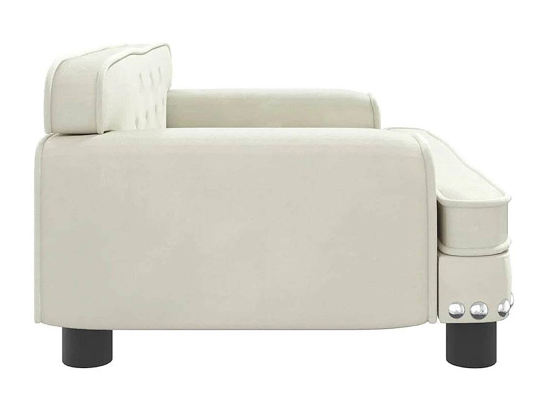 Crèmekleurige hondenmand 70x45x30 cm fluweel