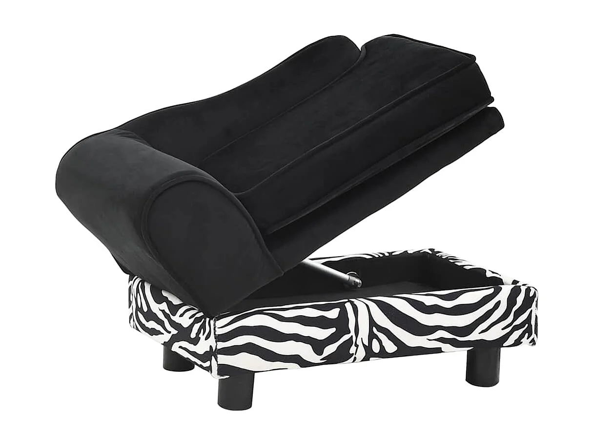Hondensofa Zwart 57x34x36 cm Pluche