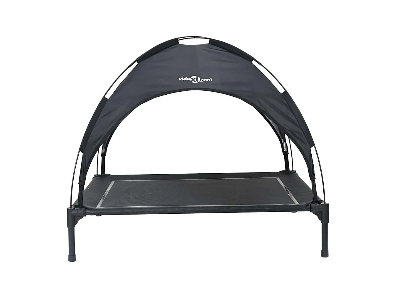 Cama para perros de acero negro