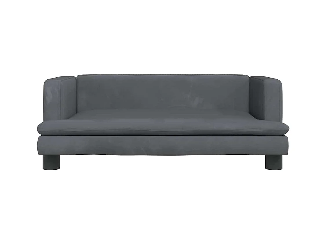 Lit pour chien gris foncé 80x45x30 cm velours