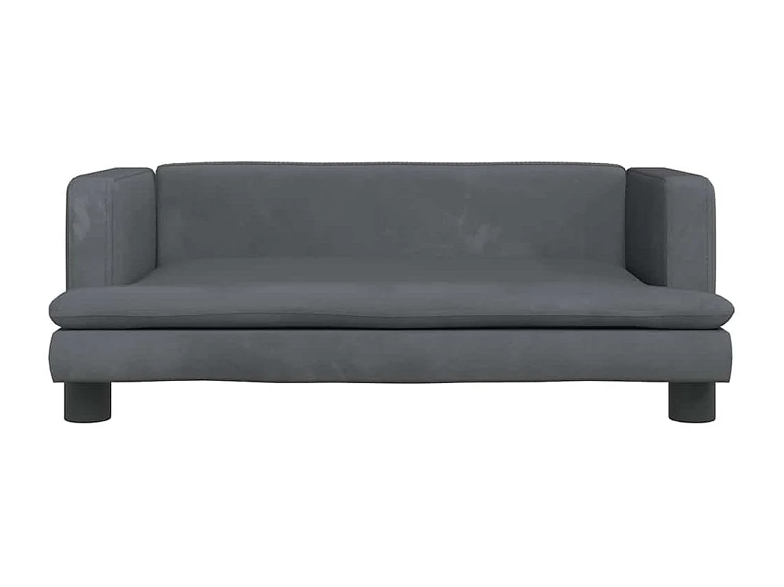 Lit pour chien gris foncé 80x45x30 cm velours