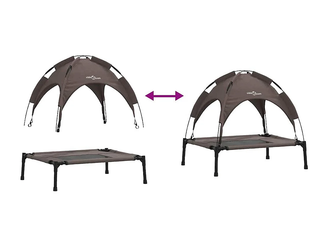 Cama para perros marrón de acero