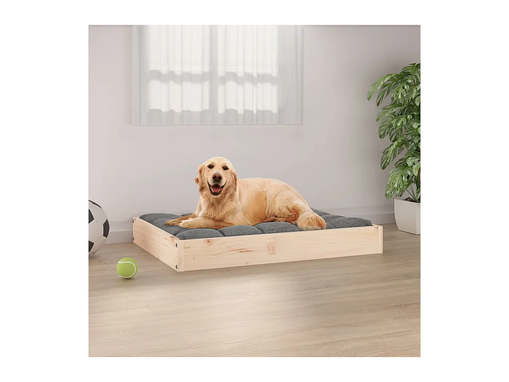 Hondenbed 71,5x54x9 cm Massief grenenhout