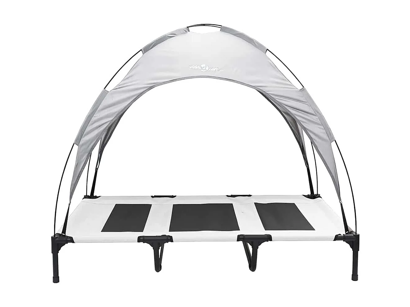 Cama para perros XL de acero gris plateado