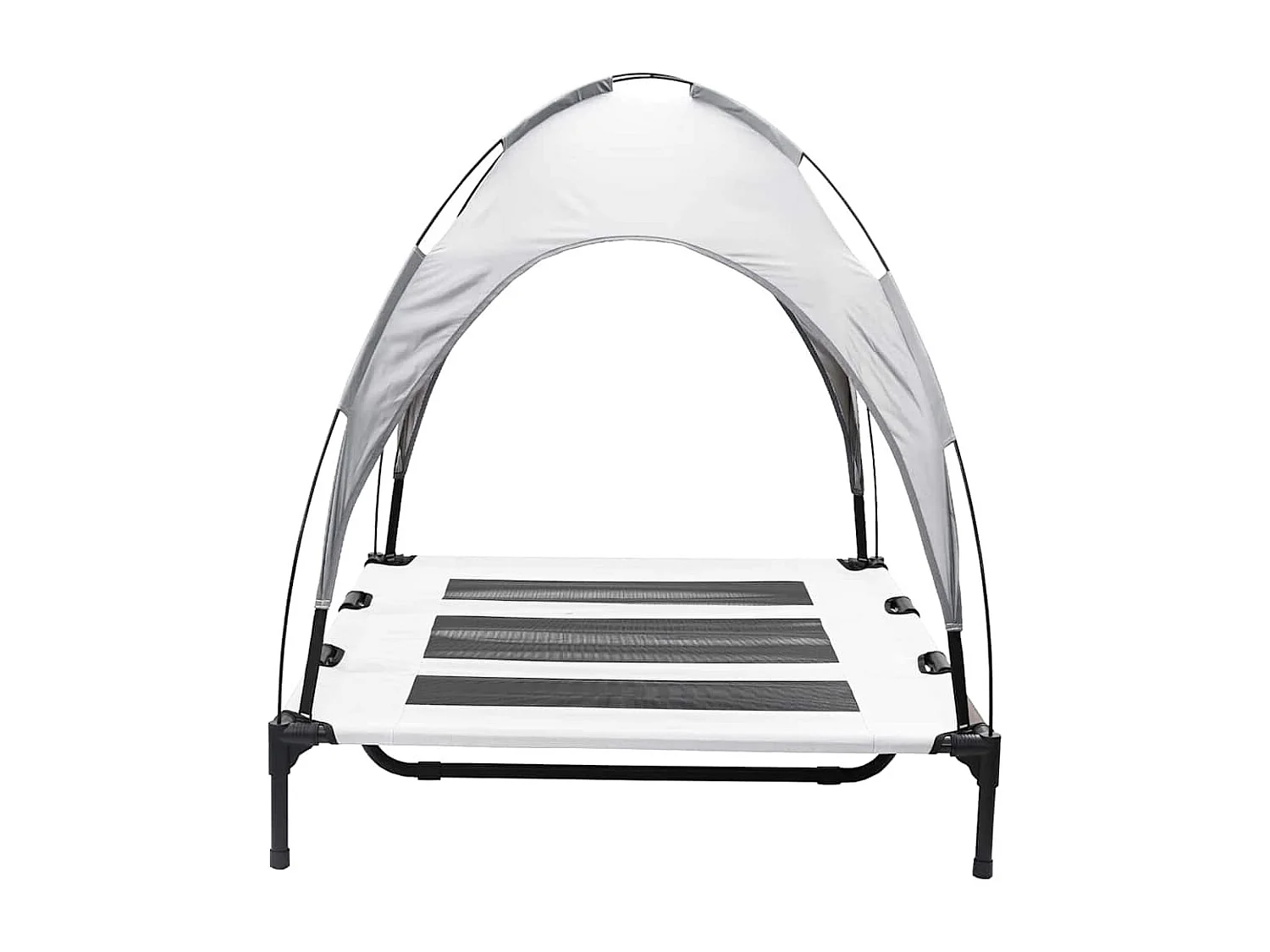 Cama para perros XL de acero gris plateado