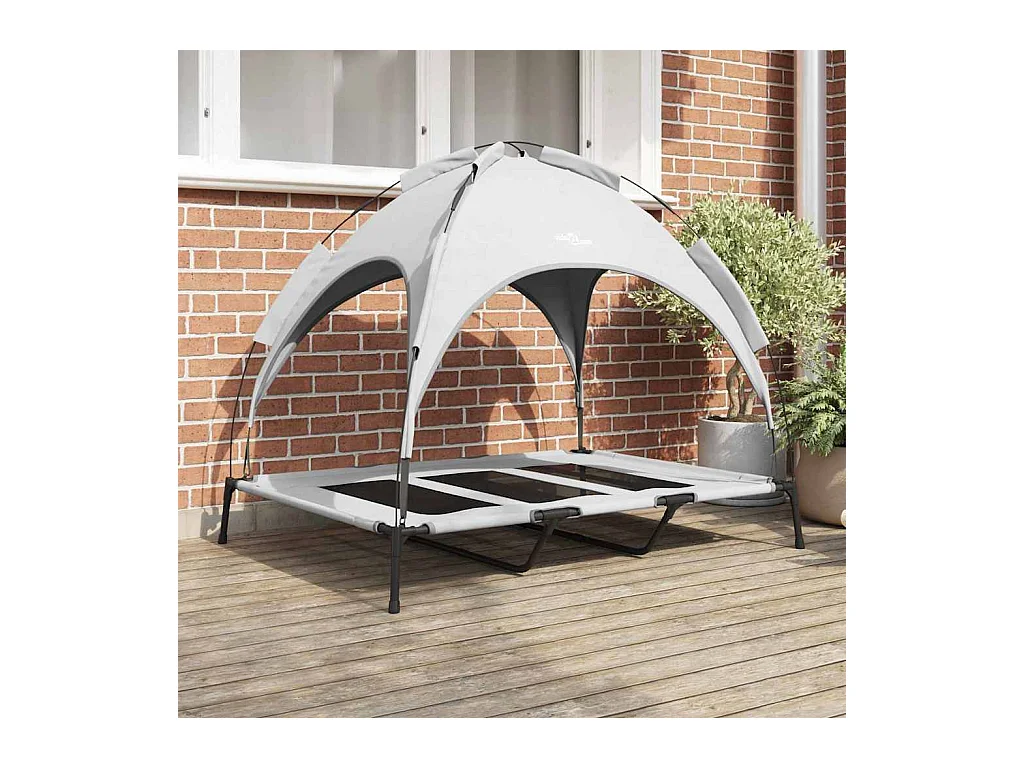 Lit pour Chien Gris Argenté xl Acier