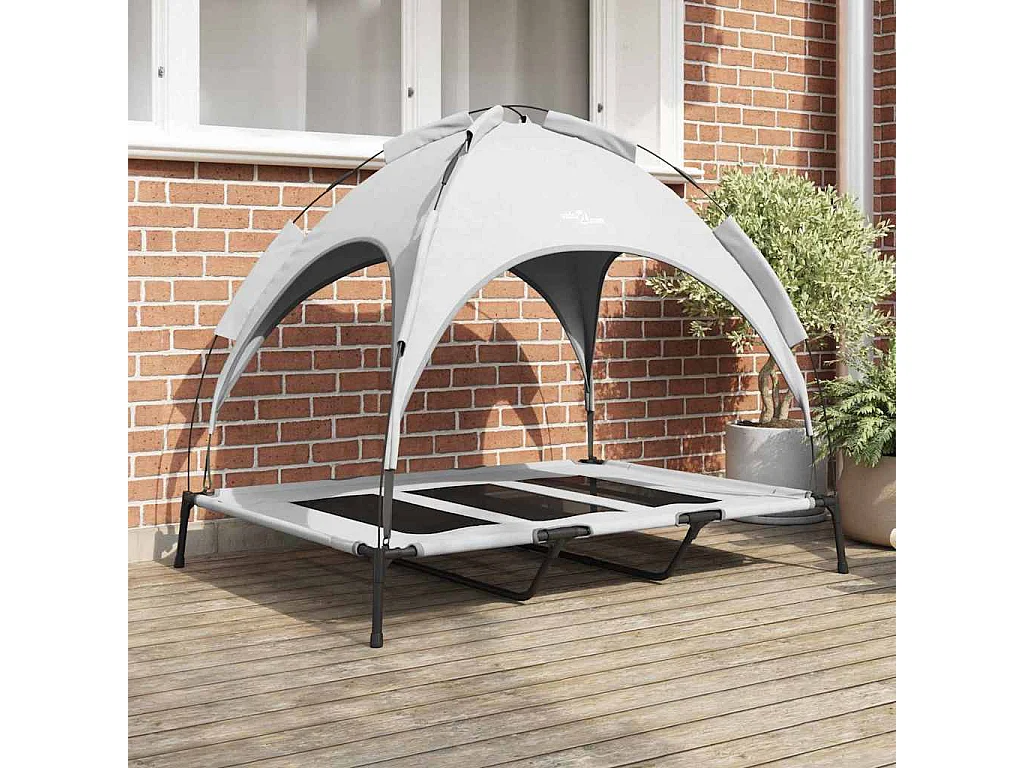 Lit pour Chien Gris Argenté xl Acier