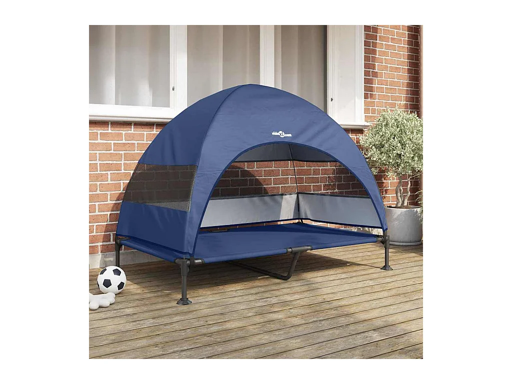 Lit surélevé pour chien Bleu marine 127 x 81 x 108 cm