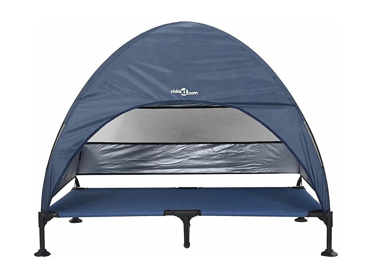 Letto rialzato per cani blu navy 127 x 81 x 108 cm