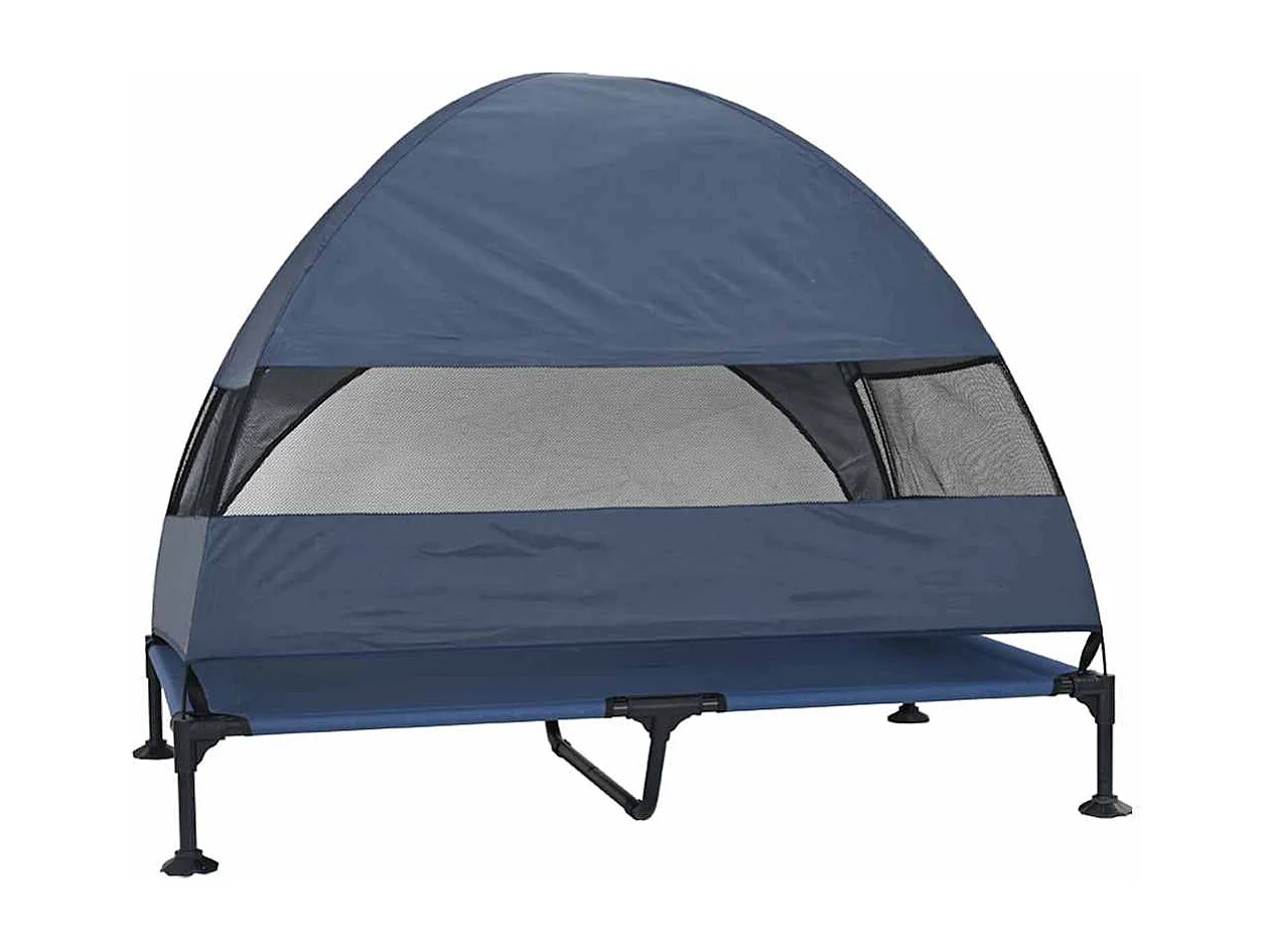 Letto rialzato per cani blu navy 127 x 81 x 108 cm