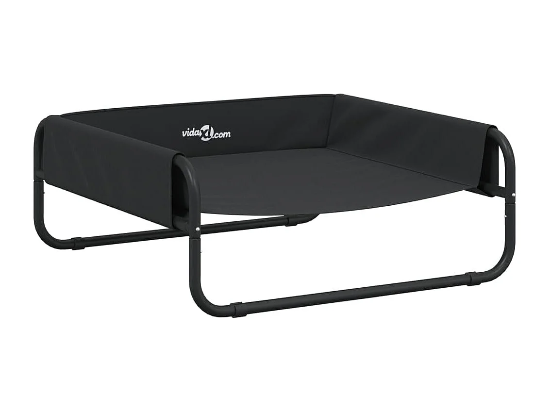 Lit surélevé pour chien anthracite tissu Oxford et acier