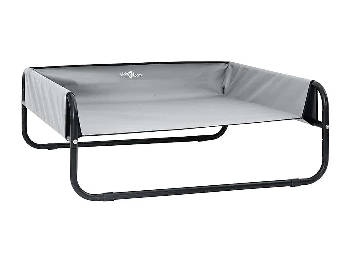 Lit pour Chien Gris clair s Tissu Oxford et Acier