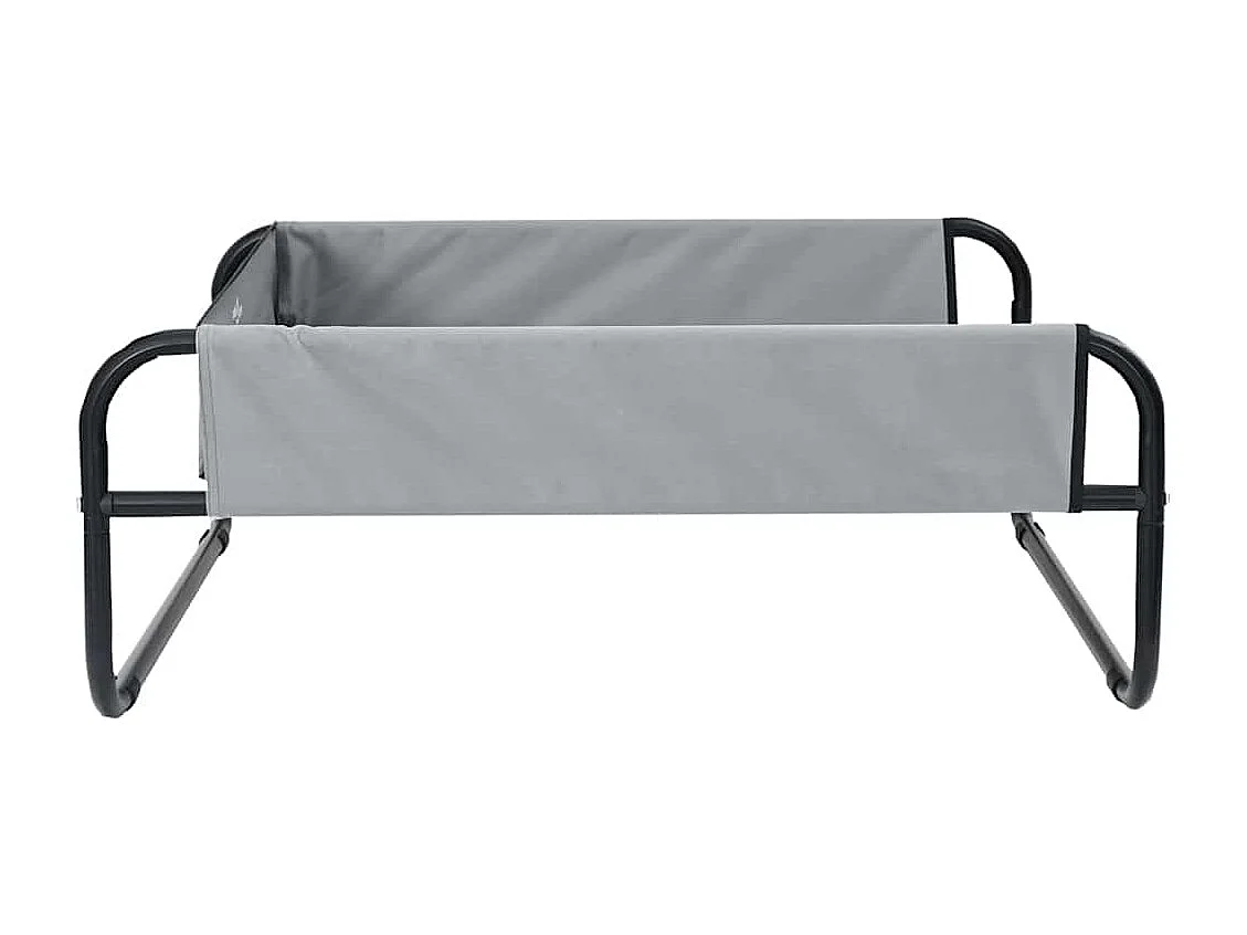 Lit pour Chien Gris clair s Tissu Oxford et Acier