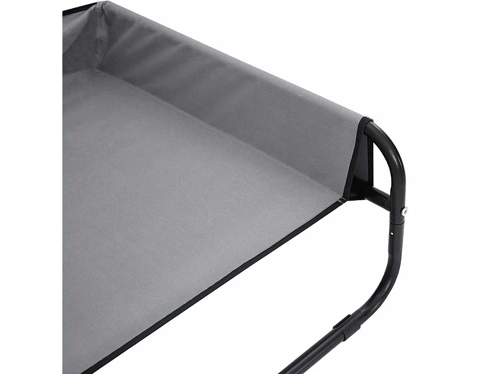Lit pour Chien Gris clair s Tissu Oxford et Acier