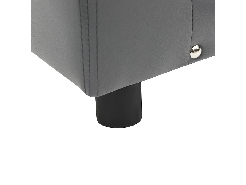 Sofá para perro gris 81x43x31 cm de felpa y piel sintética