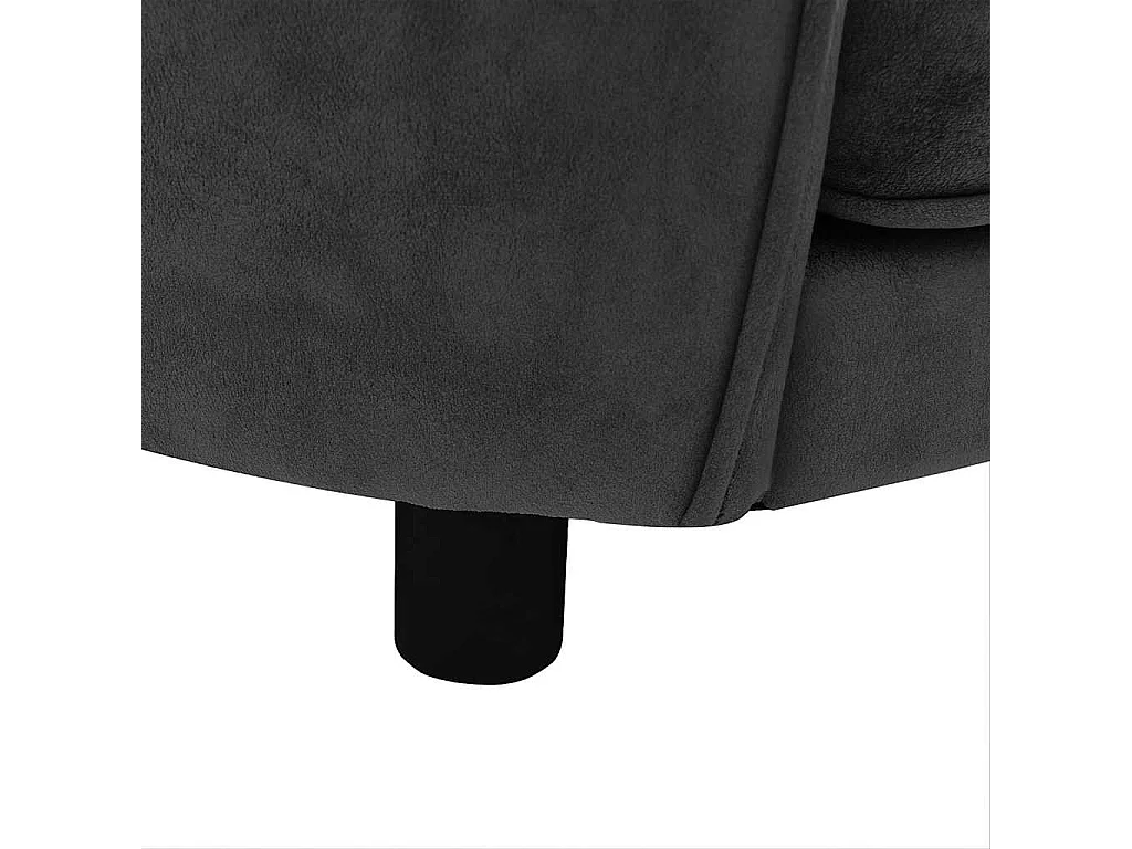 Sofá para perros gris oscuro 69x49x40 cm de peluche