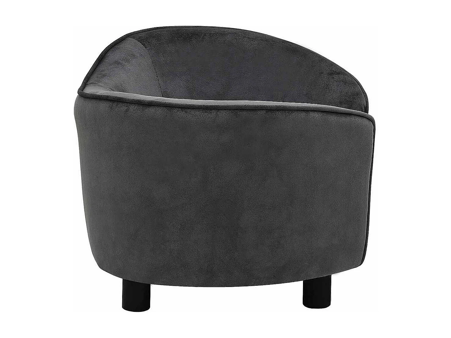 Canapé pour chien Gris foncé 69x49x40 cm Peluche