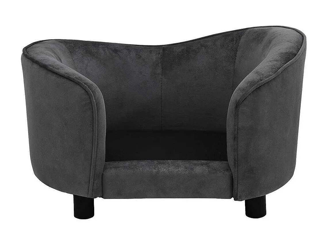 Canapé pour chien Gris foncé 69x49x40 cm Peluche