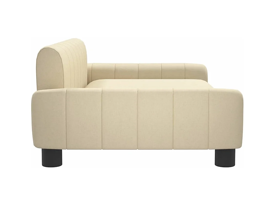 Letto per cani color crema 90x53x30 cm in tessuto