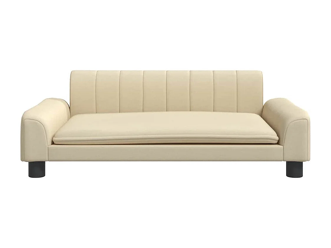 Cama para perro color crema 90x53x30 cm de tela