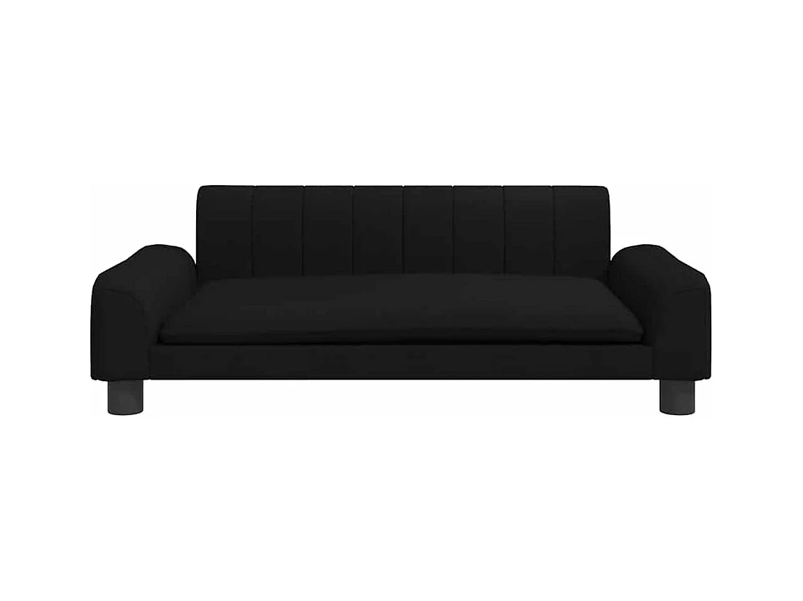 Cama para perro negra de tela 90x53x30 cm