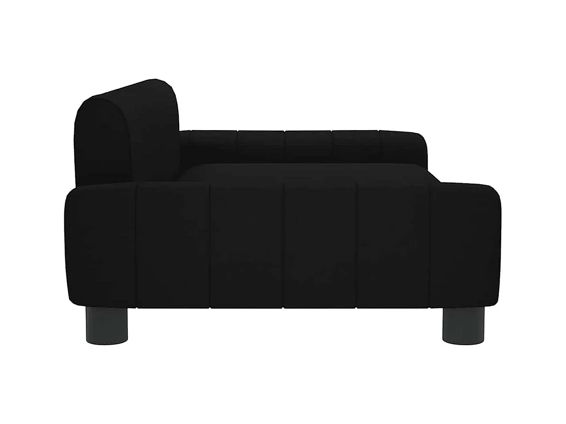 Cama para perro negra de tela 90x53x30 cm