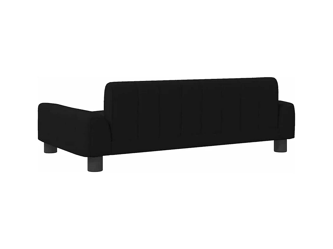 Cama para perro negra de tela 90x53x30 cm