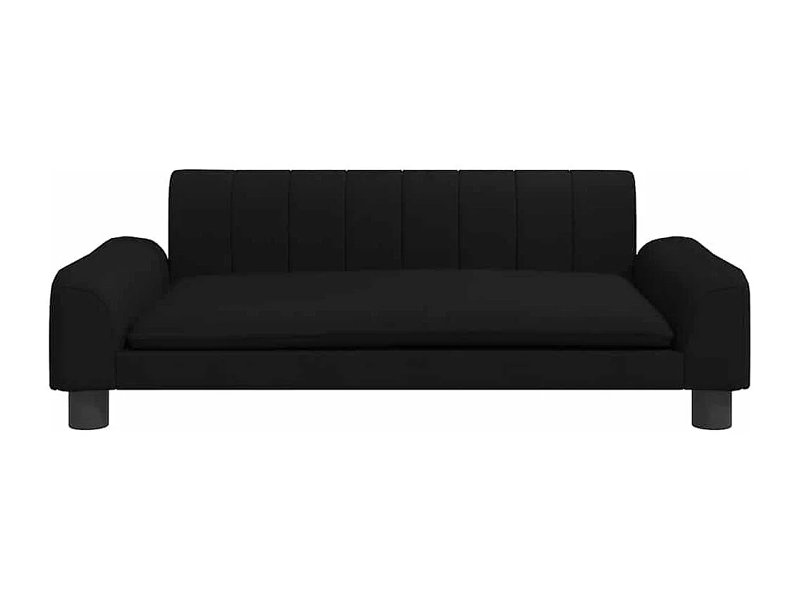 Lit pour chien noir 90x53x30 cm tissu