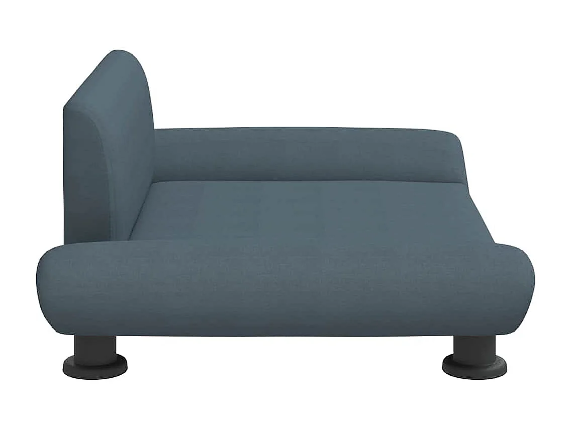 Lit pour chien gris foncé 70x45x28 cm tissu