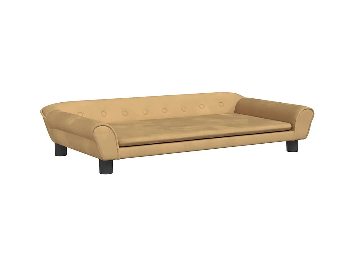 Cama para perro marrón 100x50x21 cm terciopelo