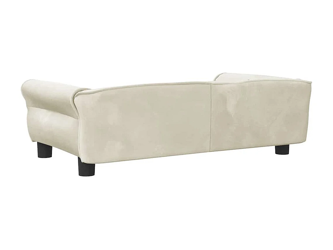 Crème hondenbed 95x55x30 cm fluweel