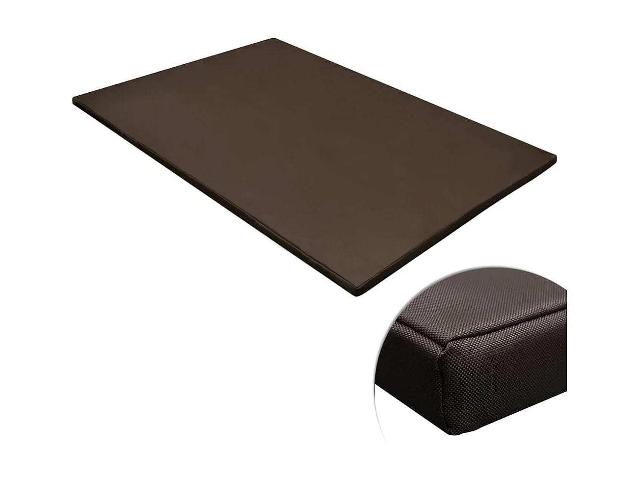 Rechthoekige Platte Hondenmat Bruin Maat XL