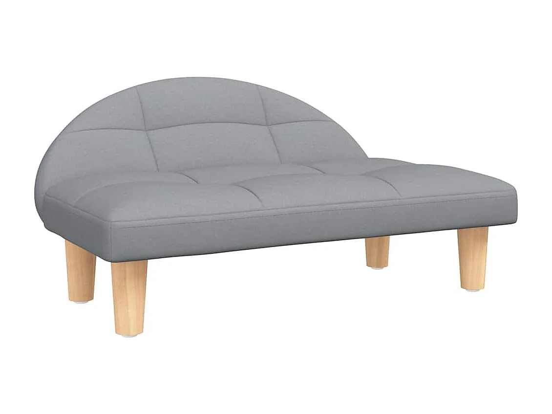 Cuccia per cani grigio chiaro in tessuto 70x52x30 cm