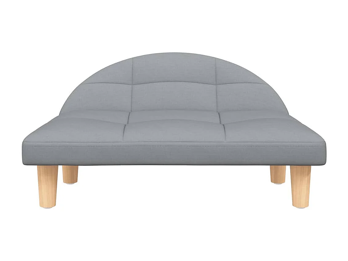 Cuccia per cani grigio chiaro in tessuto 70x52x30 cm