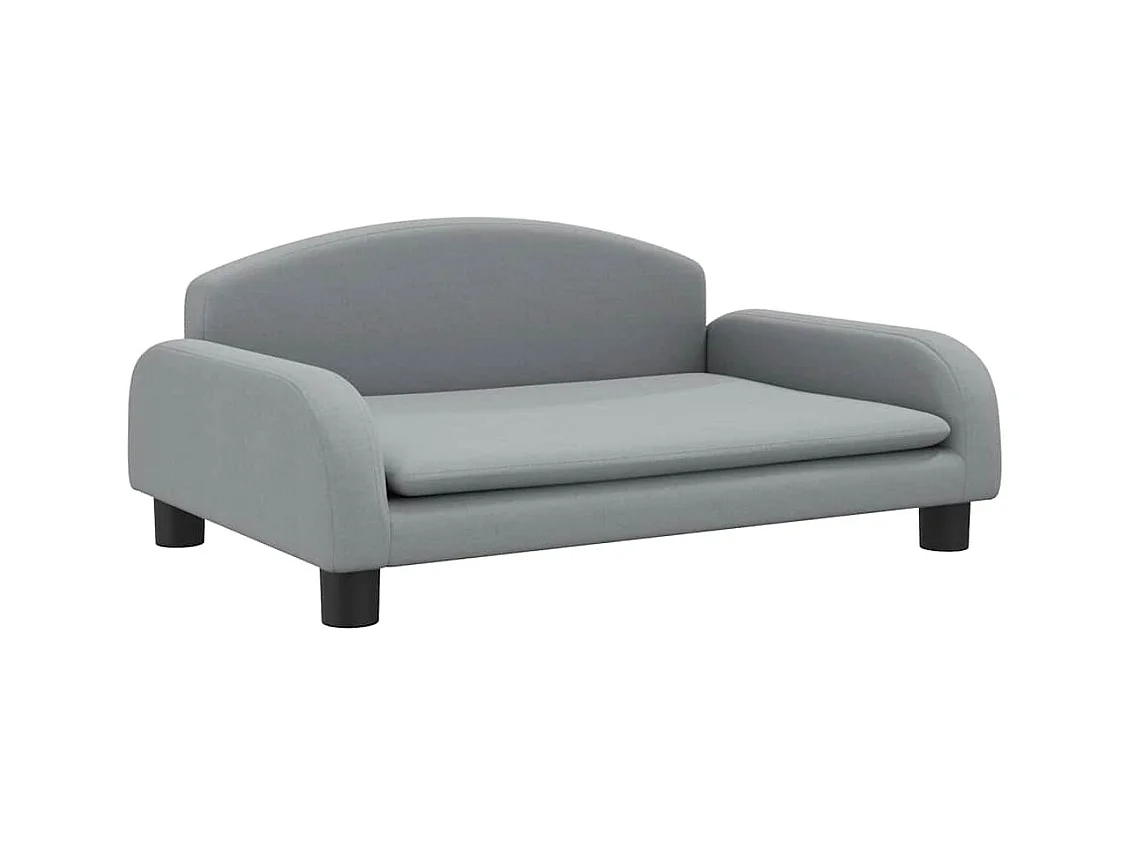 Cama para perro de tela gris claro 70x45x30 cm