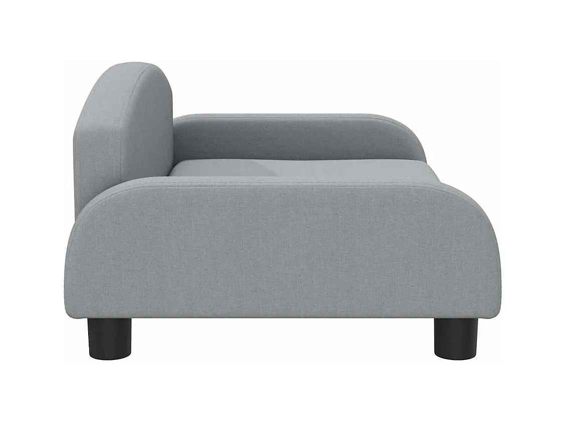 Cama para perro de tela gris claro 70x45x30 cm