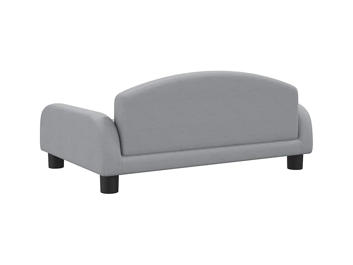 Cama para perro de tela gris claro 70x45x30 cm