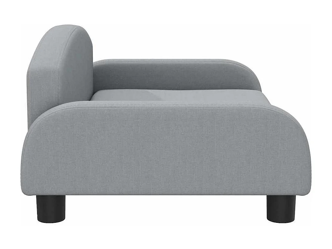 Lit pour chien gris clair 70x45x30 cm tissu