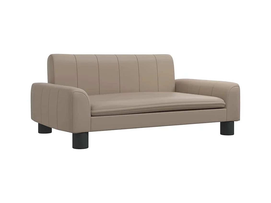 Cama para perro Cappuccino 70x45x30 cm piel sintética